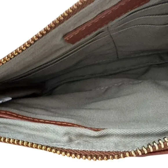 Links & Kings Ladies Clutch Arizona Leather British Tan NWT - Picture 5 of 5